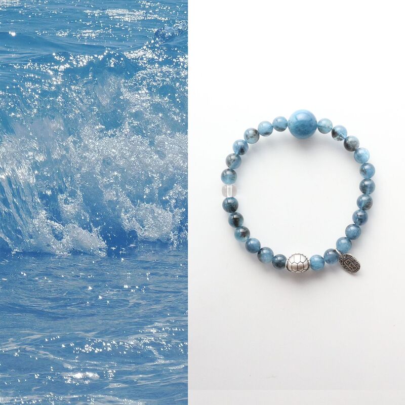 [daydream artistic conception] natural crystal extremely explosive aquamarine treasure 925 silver bracelet atmosphere feeling deep aquamarine beaded bracelet
