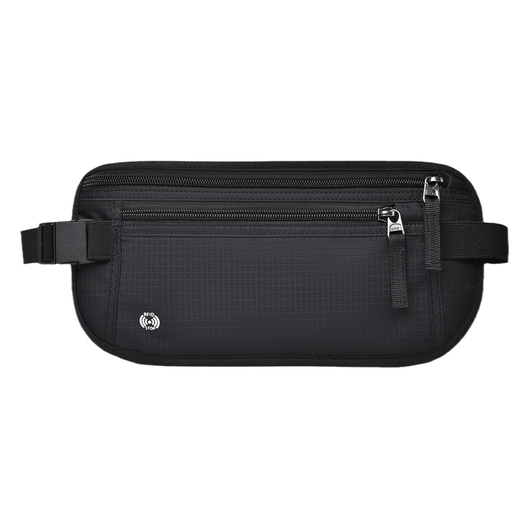 Amazon passport ID bag close-fitting invisible waterproof rfid anti-theft waist bag overseas travel money bag storage bag