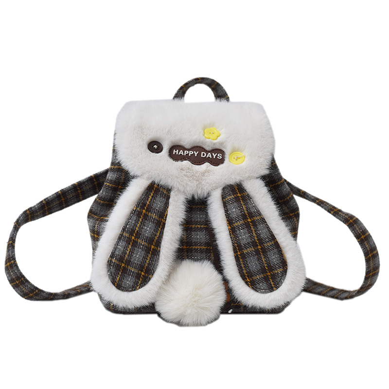 Cartoon Little Bunny Girl Mochila Peludo Mochila 2026 nueva mochila de peludo
