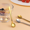 Q304 mini spoon spoon stainless steel stir -stir spoon salt salt seasoning spoon spoon spoon spoon tincture golden round spoon