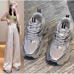 厚底增高老爹鞋女2025春季新款炸街复古百搭小个子超火休闲运动鞋