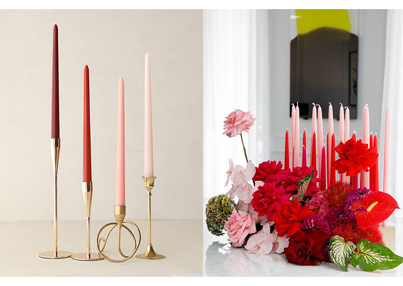 Title 2, Velas Largas Retro de Colores para Banquetes Bo...