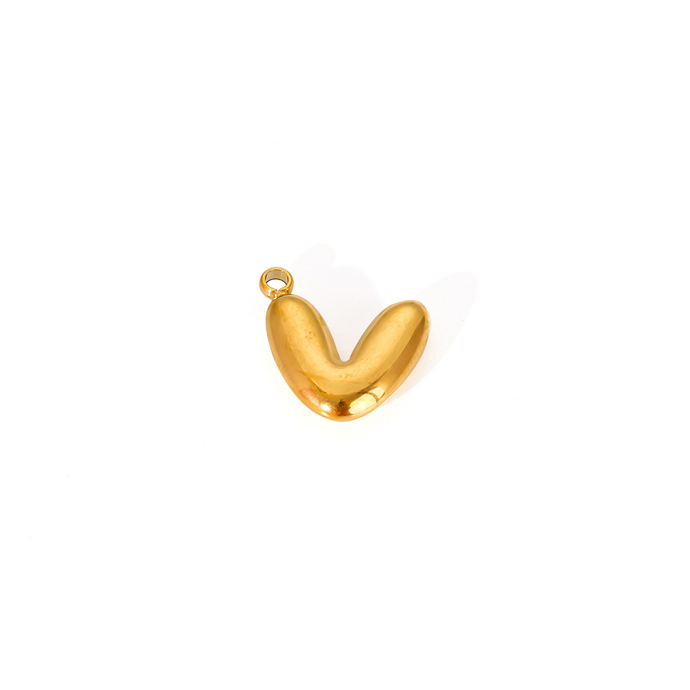 2g Weight Pendant Jewelry Making Type 12*8mm Jewelry Making Size DIY Jewelry Accessories Classification 1 Piece Quantity 304 Stainless Steel Material Letter Pattern All Seasons Season Polishing Design Vacation, Simple Style Style 1 Piece 12*8mm 304 Stainless Steel Letter Pendant 25