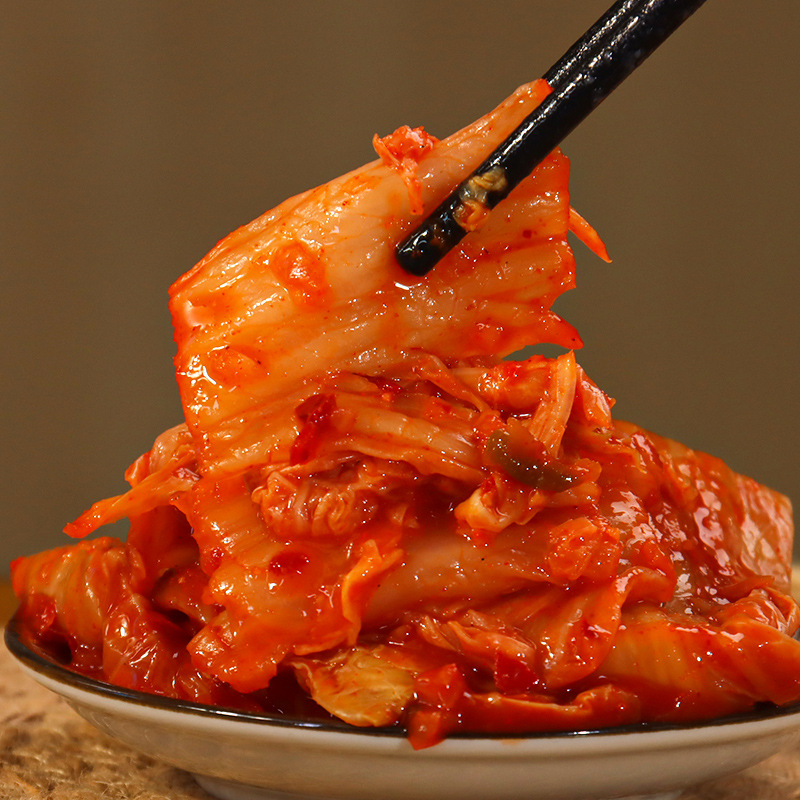 Korean Spicy Cabbage Kimchi 208g, Northeast Yanbian Korean Sauce Pickled Cabbage, Commercial Side Dish Instant Food
