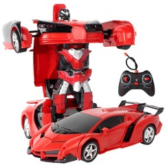 Cross-border remote control transforming car one-click transformation into a robot electric remote control car boy children's toy gift box