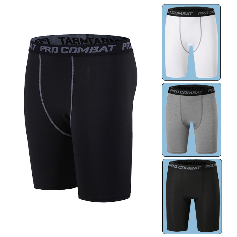 Men's Stretch Compression Pants Sports Tight Pants Basketball Shorts Quick-drying Running Training Fitness Pants
