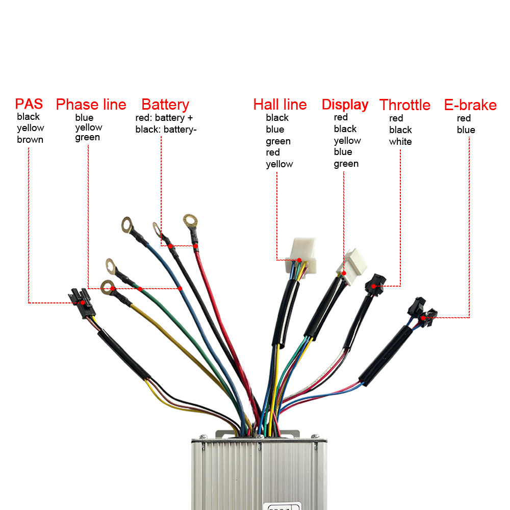 Kunteng controlador 36/48V12 tubo KT-35A controlador de onda cuadrada para 1000W1500W motor