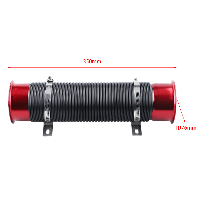 Cross-border car modification 76mm adjustable intake ventilation telescopic tube supercharged turbine intake hose guide tube