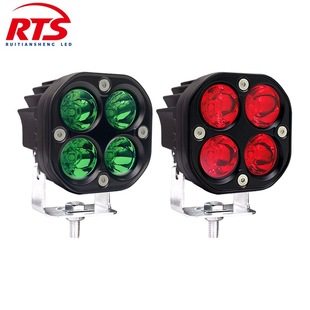 Car and motorcycle LED spotlight 3 inch 40W off-road high beam front bumper auxiliary green red fog light spotlight