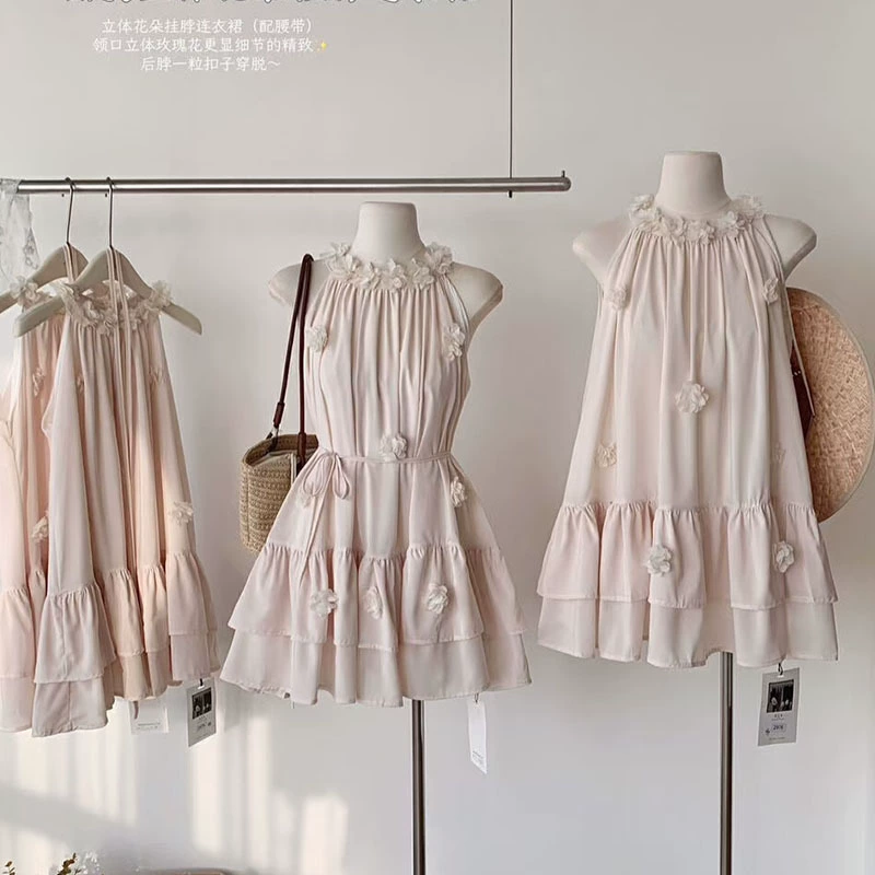 2025 лето новое декада женское сладкое уменьшенное возрастное платье светлый цвет высокого уровня женское платье оптовая поставка