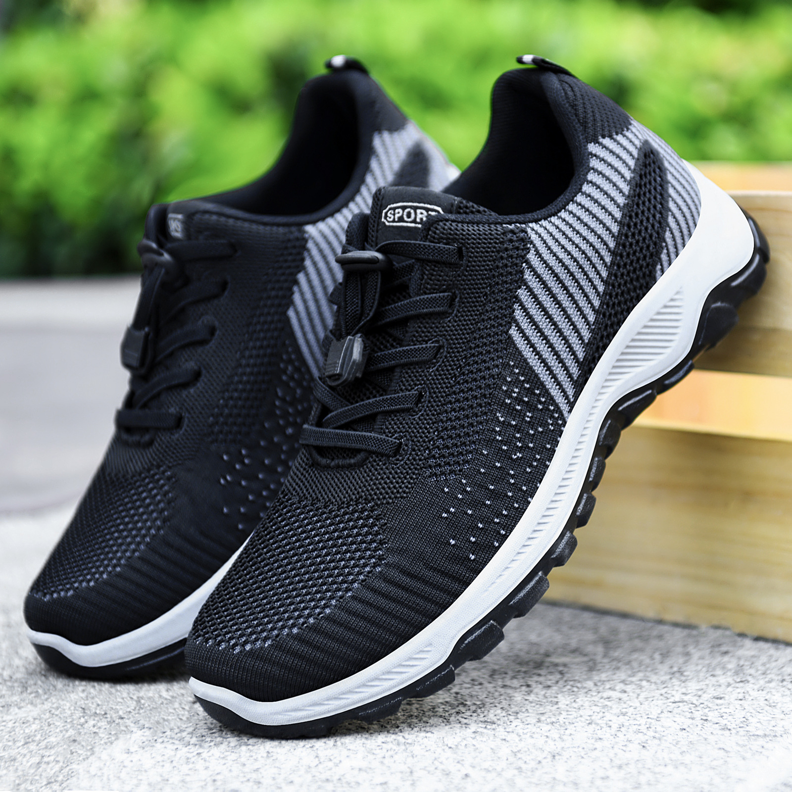 Zapatos para caminar nuevos, zapatos para viajes de primavera, zapatos cómodos para hombres de mediana edad y mayores, zapatos para correr con suela blanda, zapatillas deportivas para parejas