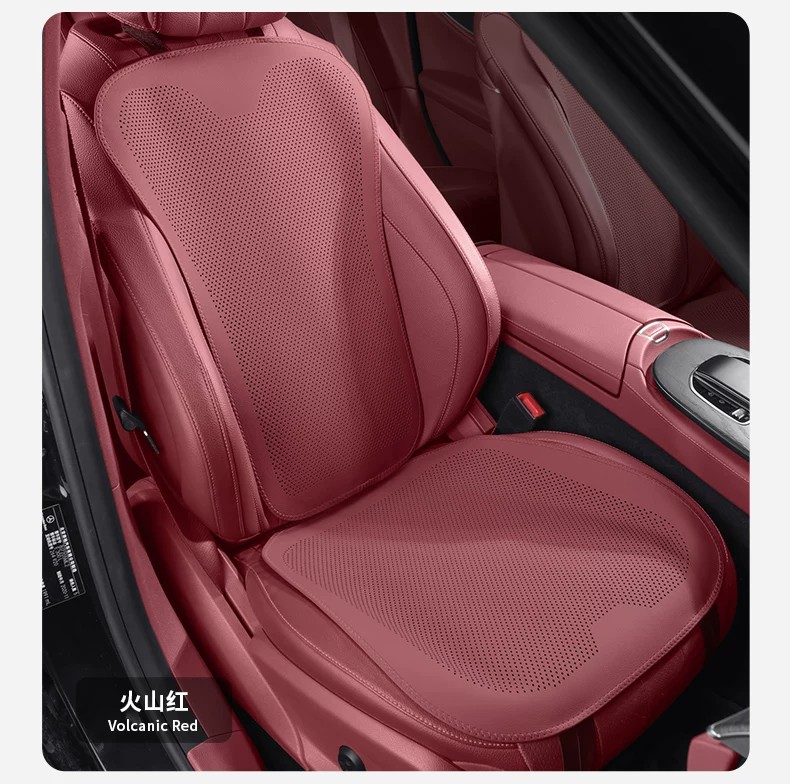 Cross-Border Car Seat Cushion Three-Piece Set, Single-Piece Seat Cushion, Non-Slip Nappa Leather, Breathable for Summer, Universal for All Seasons, Heat Insulation, Foreign Trade