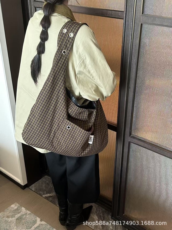 复古豹纹帆布包包女2025新款松弛感慵懒风单肩包大包大容量托特包|undefined