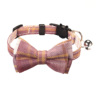 Choker, safe small bell with bow with clasp, pet