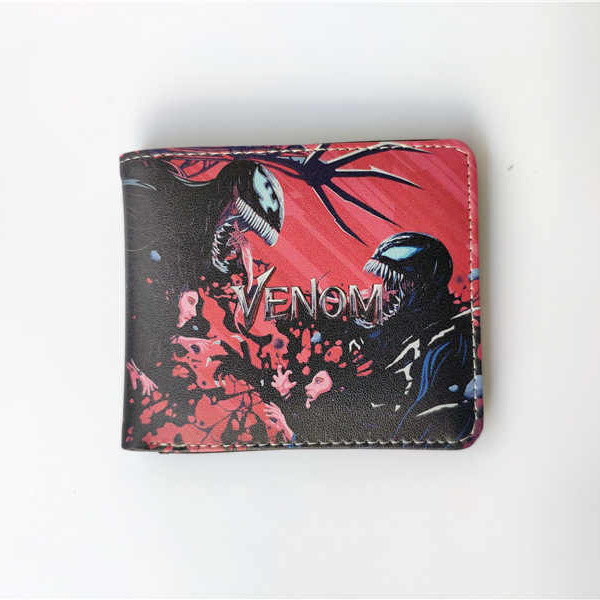 Superhéroe de dibujos animados anime periférico corto Niños estudiante masculino y femenino Cartera de dibujos animados cartera titular de la tarjeta