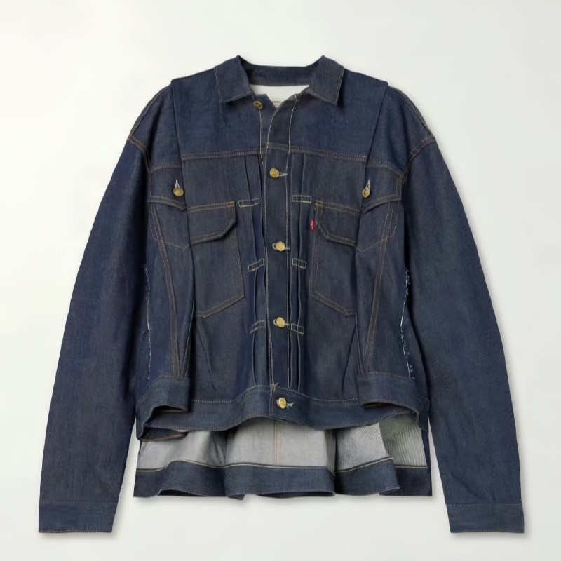FOG SACAI 25秋冬新款双口袋牛仔夹克欧阳娜娜同款外套短款上衣女|undefined