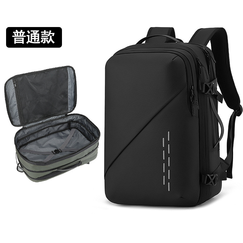 Cross-Border Large Capacity Fashion Simple Men's Vacuum Compression Expandable Travel Laptop Backpack Trip Business Bag_voghion.com