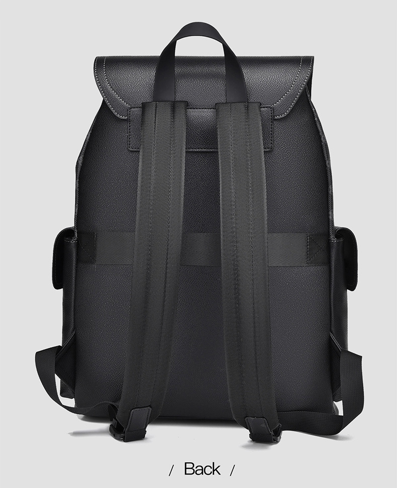 Waterproof 20 Inch Solid Color Casual Travel Laptop Backpack display picture 13