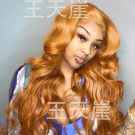 欧美新款假发 中分金色黄色长卷发大波浪厂家直销 批发