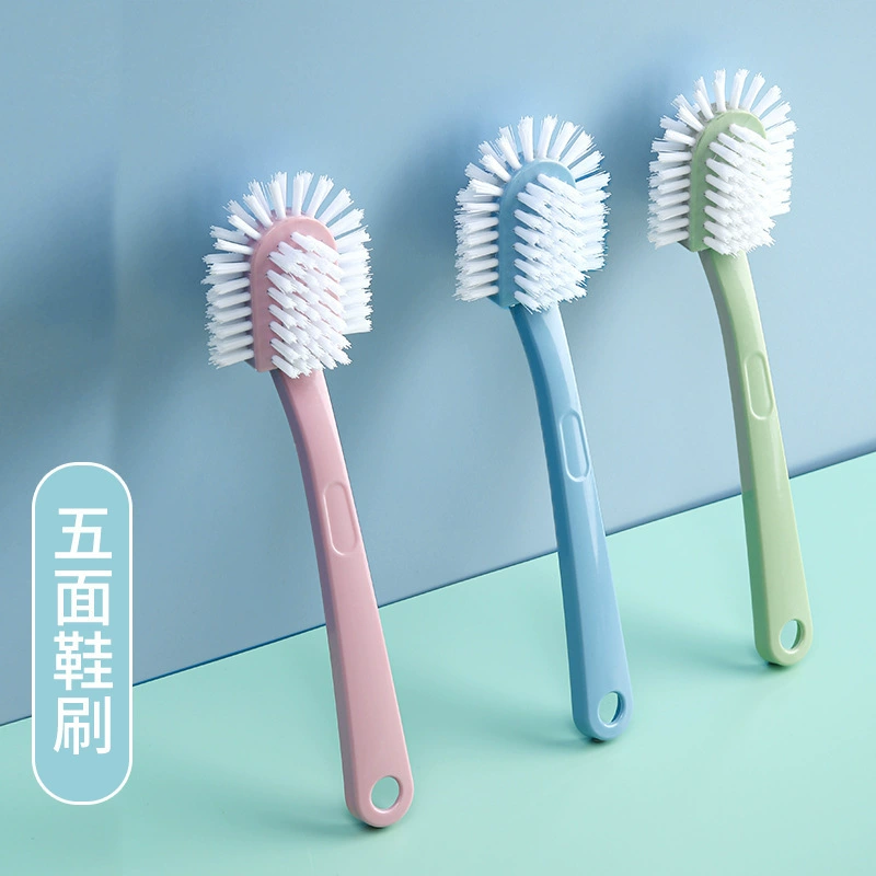 Пятисторонняя щетка для обуви, бытовая многофункциональная щетка для чистки обуви, прочная щетка для обуви с жесткой щетиной, щетка для обуви, которая не повреждает обувь и одежду.