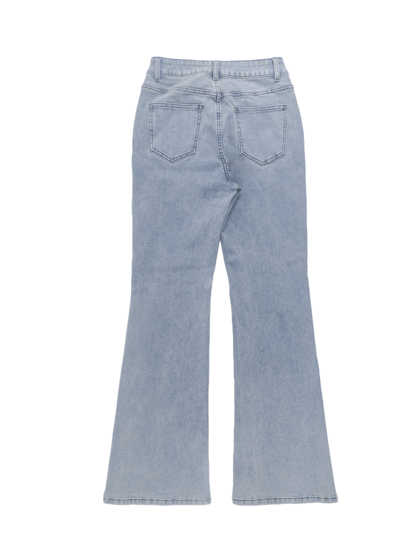 Women's High Waisted Flared Jeans Slim Fit Stretch Denim Trousers_voghion.com
