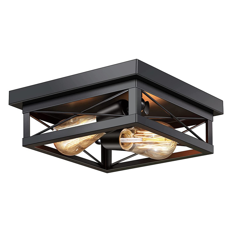 Cross-Border Retro American-Style Iron Ceiling Light for Bedroom, Living Room, Study, Bar, Cafe, Industrial Style Personalized Pendant Light