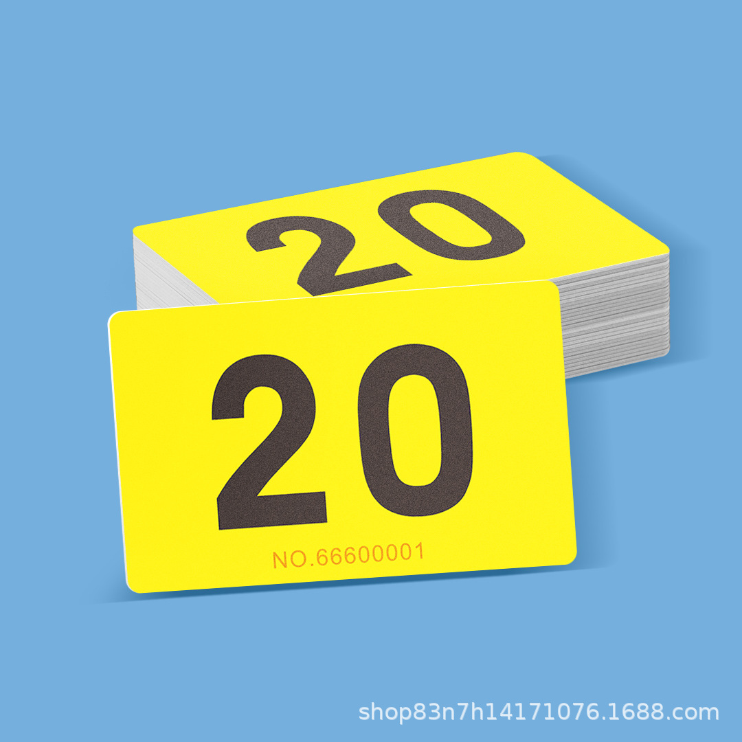 Tarjeta de chip esmerilado PVC resistente al desgaste sala de ajedrez código simbólico especial fichas de plástico Mahjong valor facial