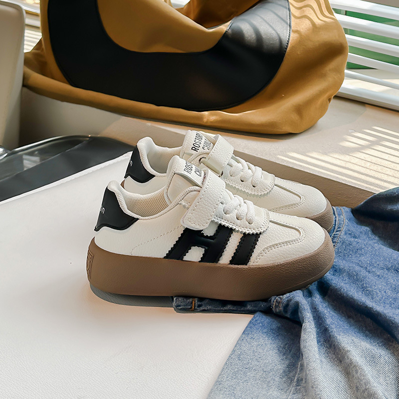 Zapatillas Deportivas para Niñas, Primavera-Otoño 2025, Estilo Coreano, Retro, para Niños Mayores, Casuales, Blancas, para Niños