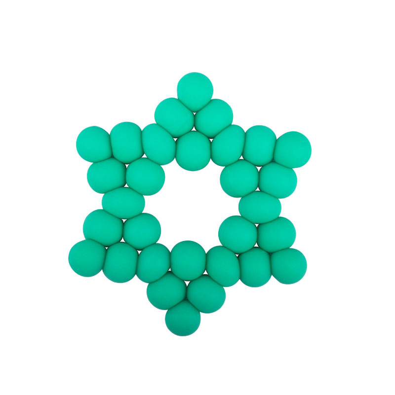 Nuevos suministros para bebés DIY creativo cuentas de silicona mordedura de pegamento dientes de bebé pulido palo estrella de seis puntas juguete mordedor