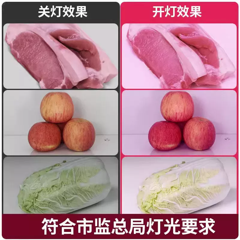 [Бесплатная доставка] Новая национальная норма 2023, лампа для свежих продуктов, белый свет, сырая свинина, свежие мясные и приготовленные блюда, тушеные овощи, специальная для рынка, водонепроницаемая