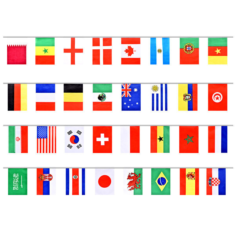 2026 Copa del Mundo de Estados Unidos, Canadá y México 48 banderas de poliéster bandera colgante bandera de bar KTV decoración bandera de color