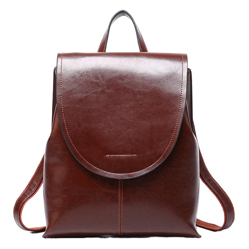 2024 nuevo cuero genuino bolso de las mujeres mochila casual mochila al aire libre bolsa de mensajero casual moda retro mochila logo