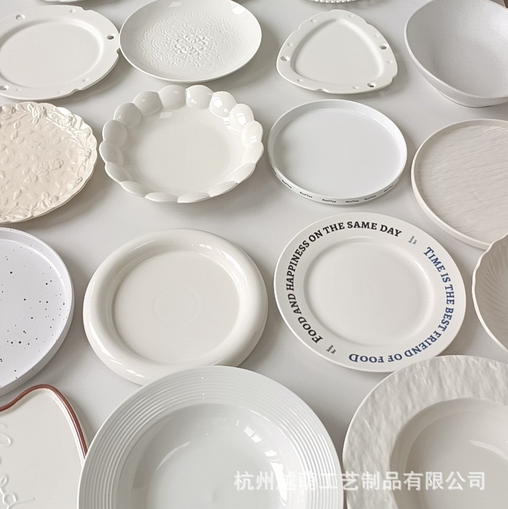 西餐甜品寿司盘商用酒店日式白色盘子批发釉下彩餐具ins风陶瓷盘