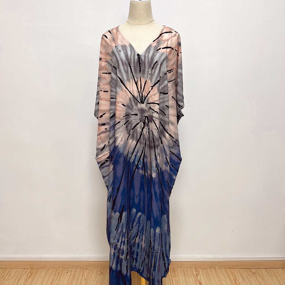 Camisas de playa europeas y americanas transfronterizas impresión vestido suelto bikini camisa protector solar trajes de baño mujeres RZ03