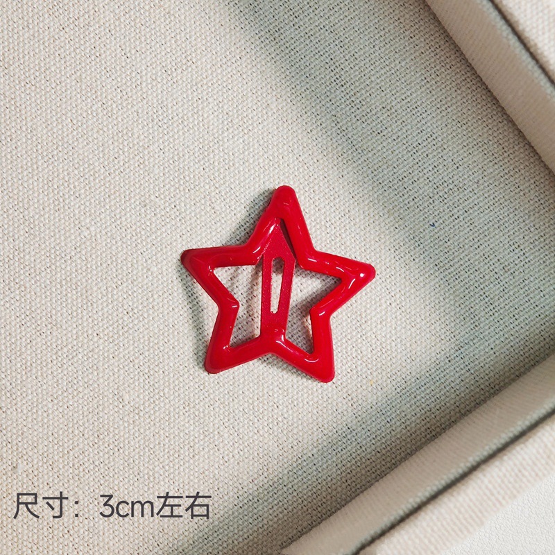 Approximately 3cm star hair clip - scarlet red