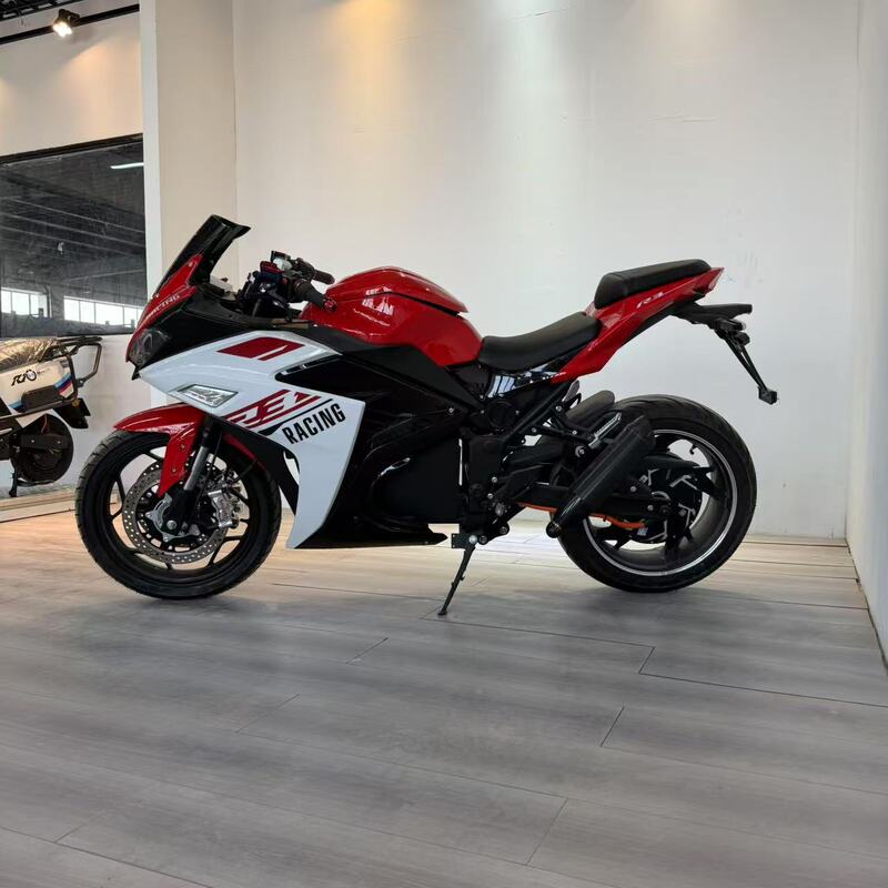 The Current V6 Electric Sports Car R3 Adult Motorcycle Large Ninja Single-Arm Electric Scooter Street Bike Export Electric Vehicle