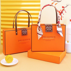 Mid-Autumn Moon Rabbit Egg Yolk Crispy Gift Box 6 pcs 8 pcs high-end portable mooncake packaging box snowflake crisp biscuit empty box