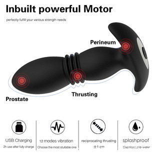 Cross-Border Popular Remote Control Retractable Anal Plug for Men and Women, Adult Sex Toys