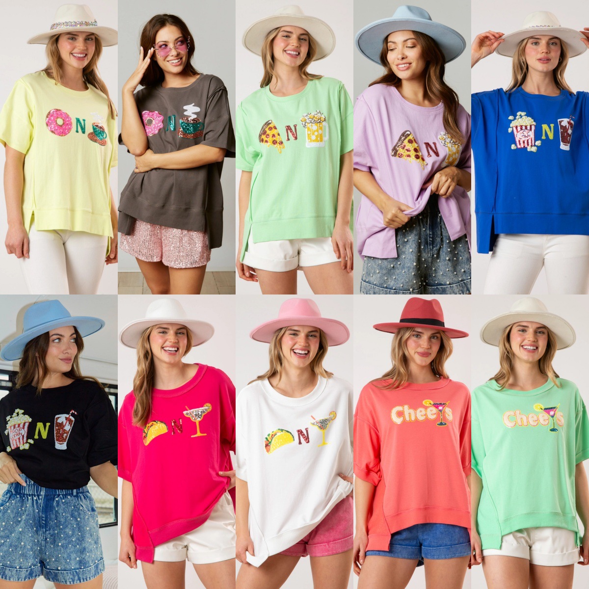 Mujeres Playeras Manga Corta Camisetas Lentejuelas Estilo Simple Dibujos Animados Letra Donas display picture 1