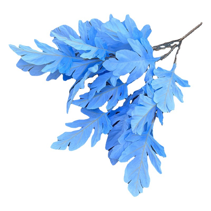 Cepillado mango de tela manojo de hojas de elefante decoración de salón de boda T diseño de mesa simulación planta verde hojas decoración del hogar flores falsas