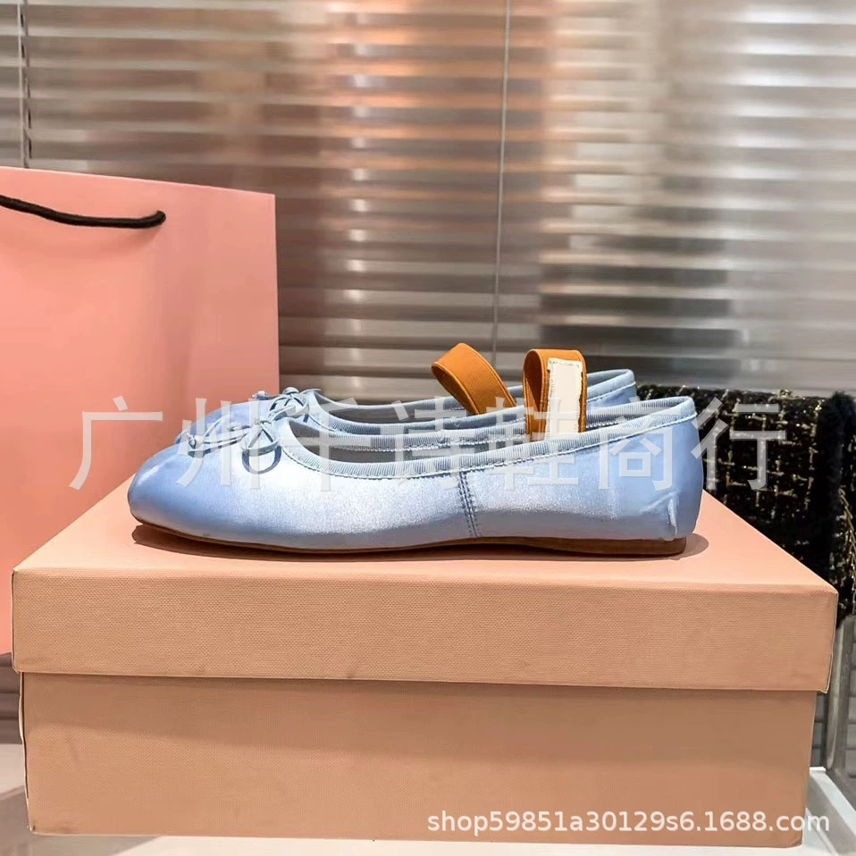 High-Version MIU Bow Ballet Flats for Women - Lightweight Mary Jane Shoes for Spring and Autumn