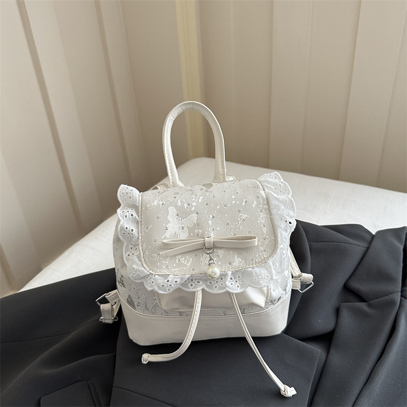 Sweet girl nicho de encaje mochila de mujer 2026 nueva mochila universal exquisita mini mochila