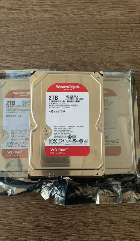 Подходит для NAS с интерфейсом SATA Western Digital (WD), 6TB (WD60EFPX) красный диск