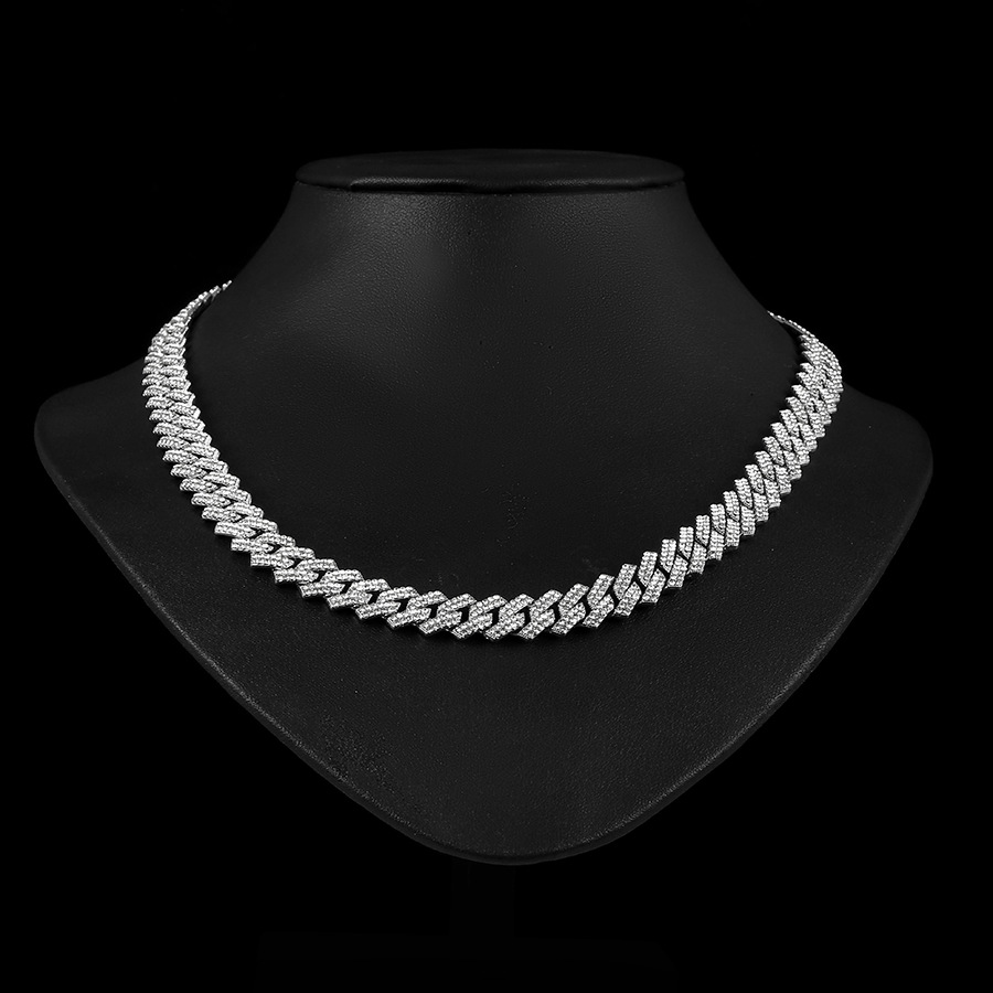 Hiphop Diamond Cuban Necklace For Men And Women, Luxury Accessory_voghion.com