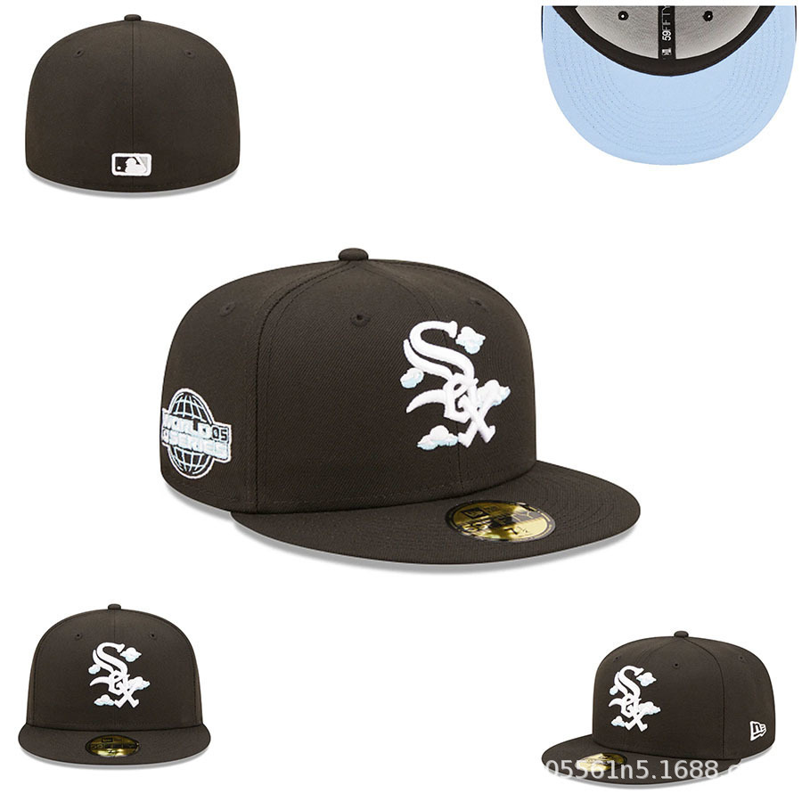 Todo cerrado, no ajustable, anti-uso de sombreros de béisbol al por mayor de comercio exterior de LA, hombres y mujeres, sombrilla de hip-hop estadounidense, sombrero de ala plana NY