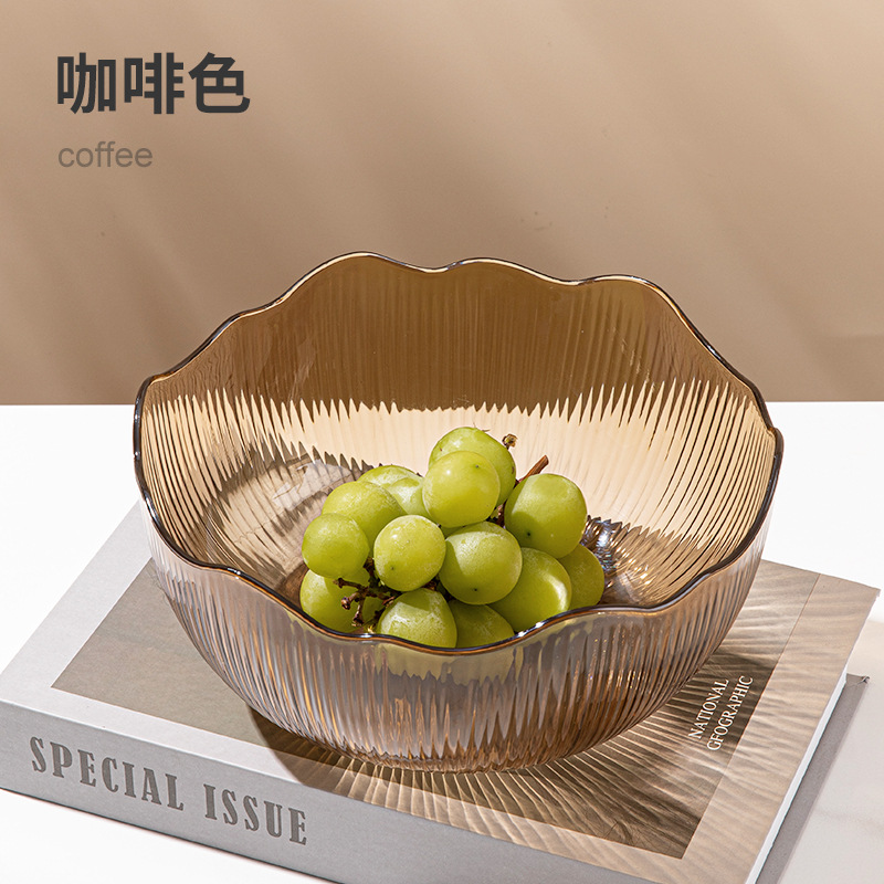 Mesa de centro de sala de estar a prueba de caídas y resistente a las caídas, plato de frutas, simple y moderno, estilo de lujo ligero, estilo de red, plato de bocadillos de gran capacidad al por mayor