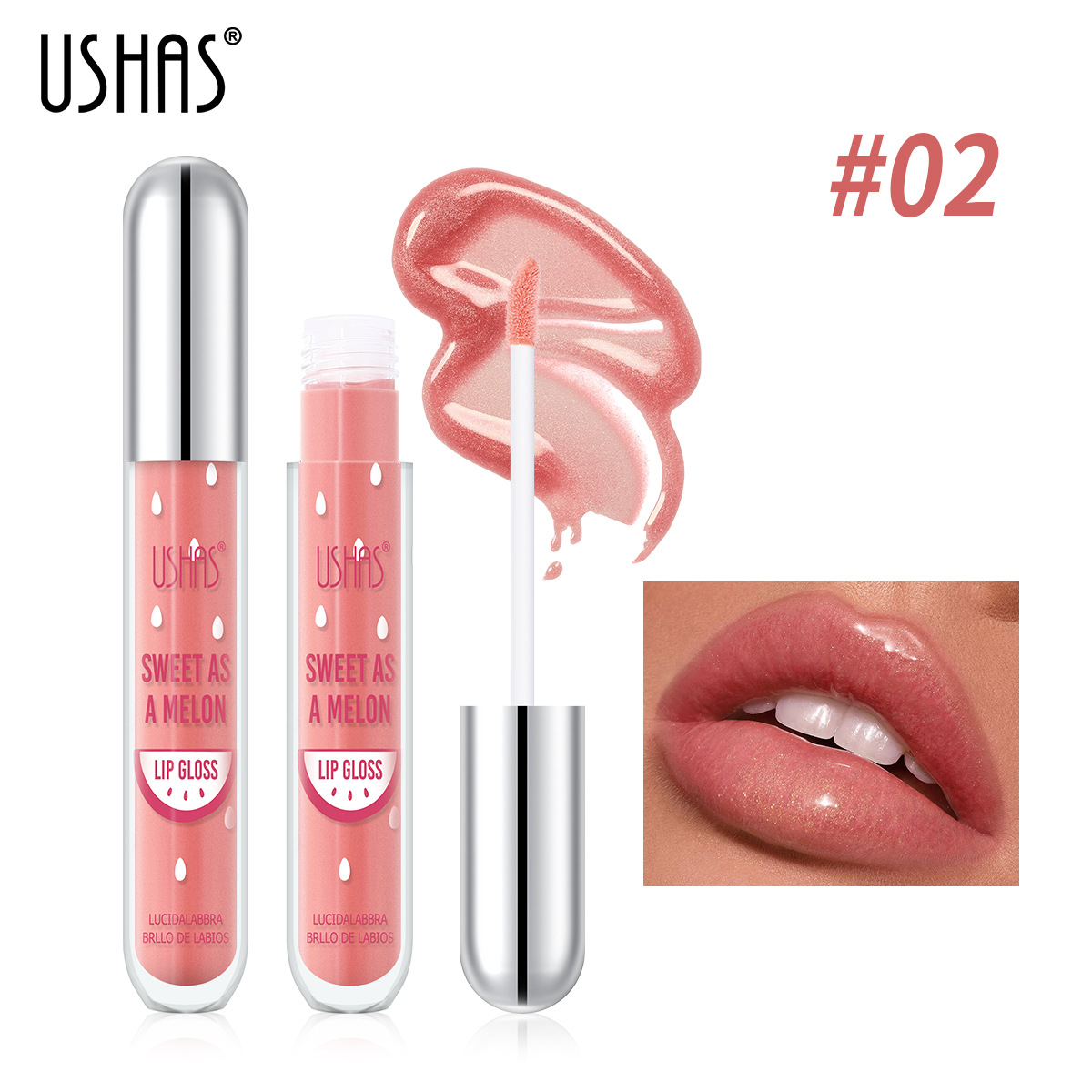USHAS Nawilżający olejek do ust 12 kolorów Perłowy połysk Nowy produkt rozświetla_voghion.com