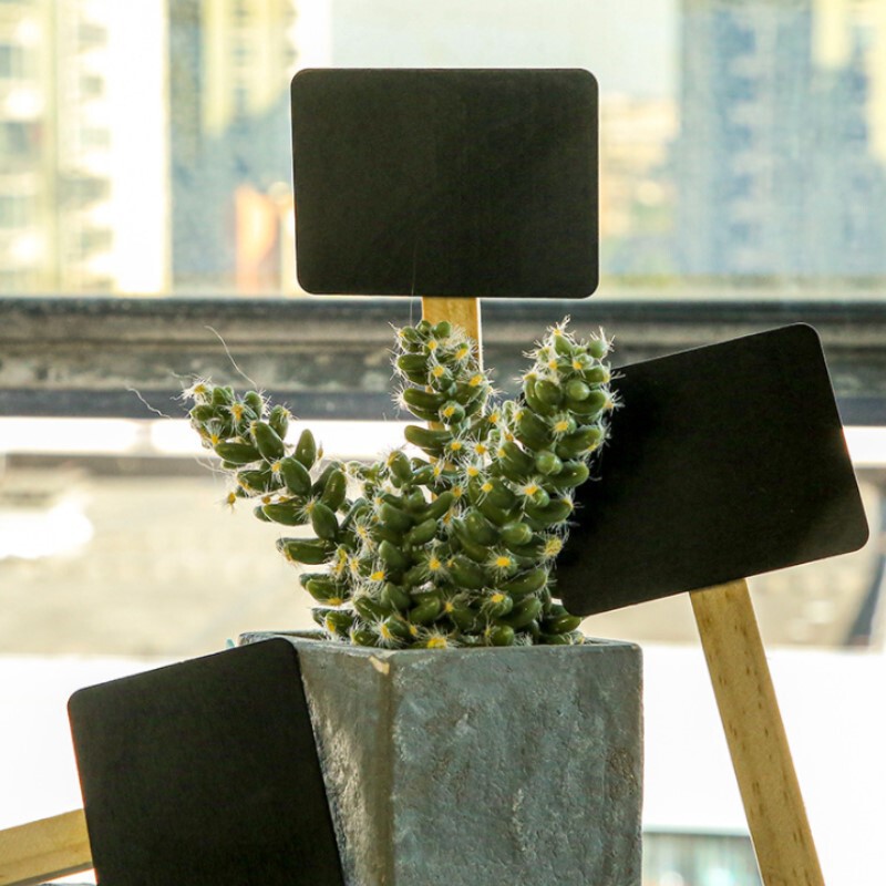 ミニdiy植木鉢装飾創意メッセージ小黒板挿し札家庭装飾木造工芸品|undefined