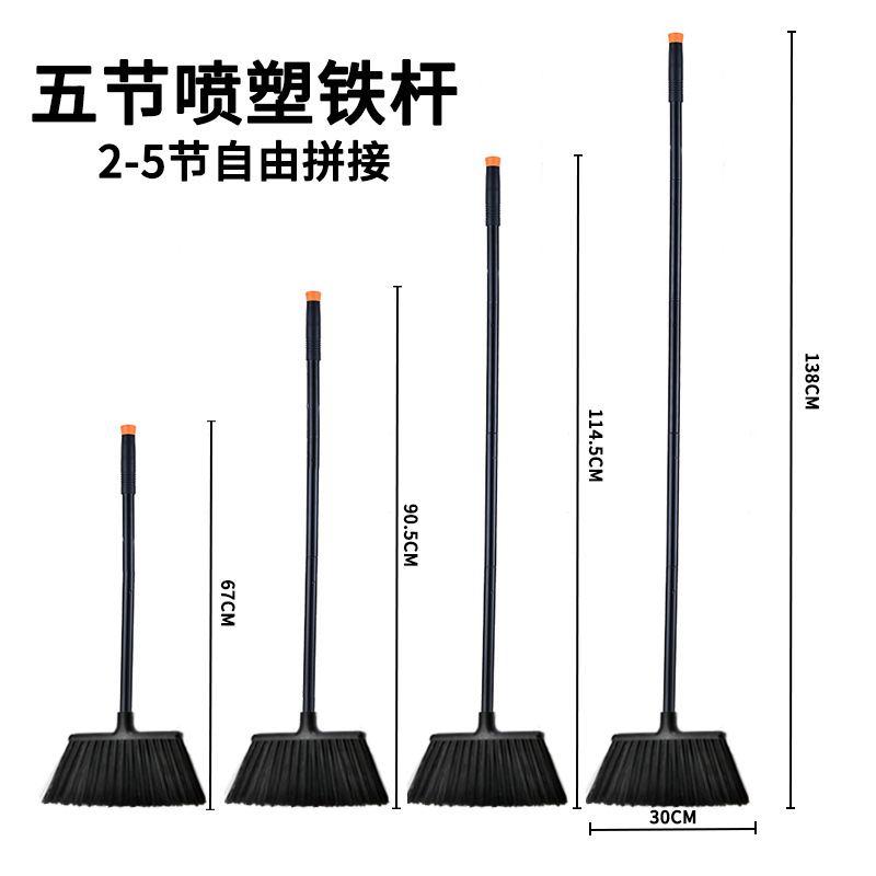 아이언 브룸 도매 이동식 두꺼운 아이언 내구성 가정용 소프트 울 빗자루 청소 용품 국경 아마존