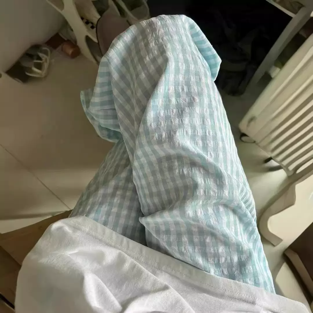 韩版格子复古高腰休闲裤夏季薄款高级感宽松气质别致百搭直筒裤女